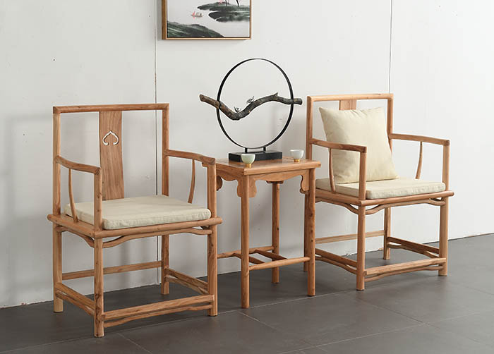 新中式会议椅客椅北榆木简约太师椅围椅办公