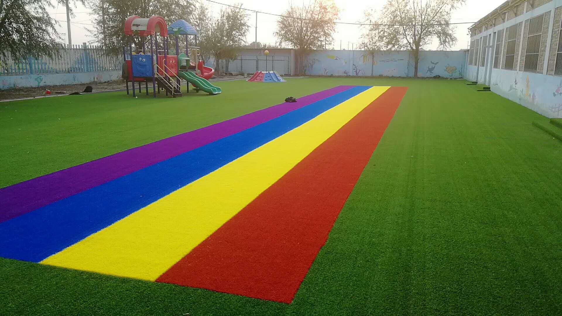 厂家供应2-4公分彩虹运动草坪