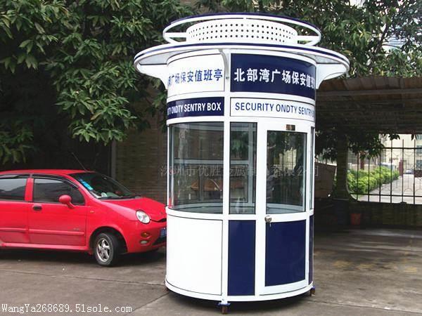 圆形交警岗亭美感更好