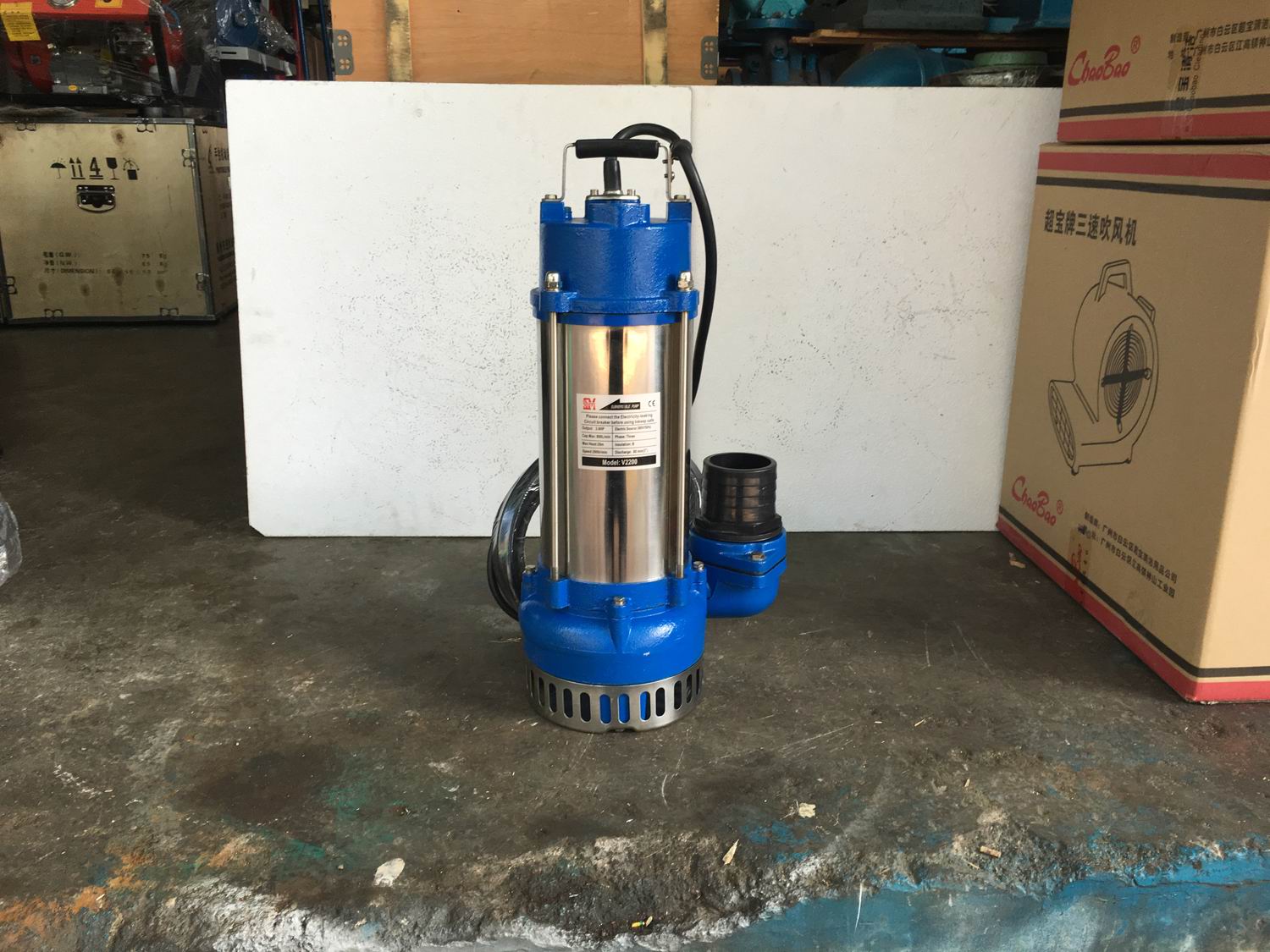 永易通三相v2200立式4寸排污潜水泵