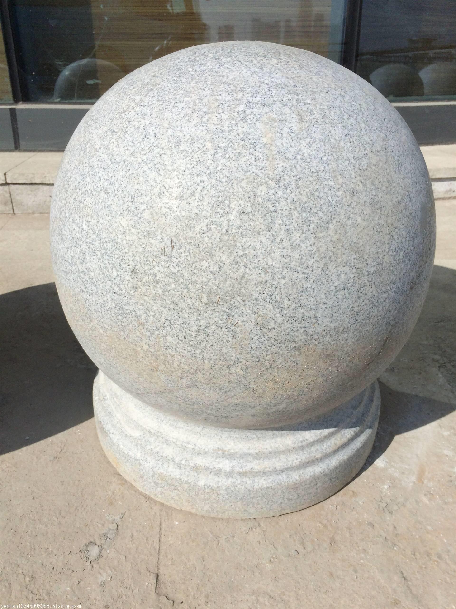 供应湖北天门大理石石球挡车石球小区广场拦路石球