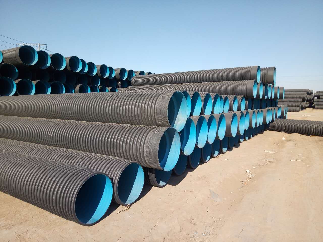 pe双壁波纹管 大口径排污馆