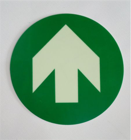 地贴膜疏散指示标志大型商场地面圆形pvc地贴安全出口疏散标
