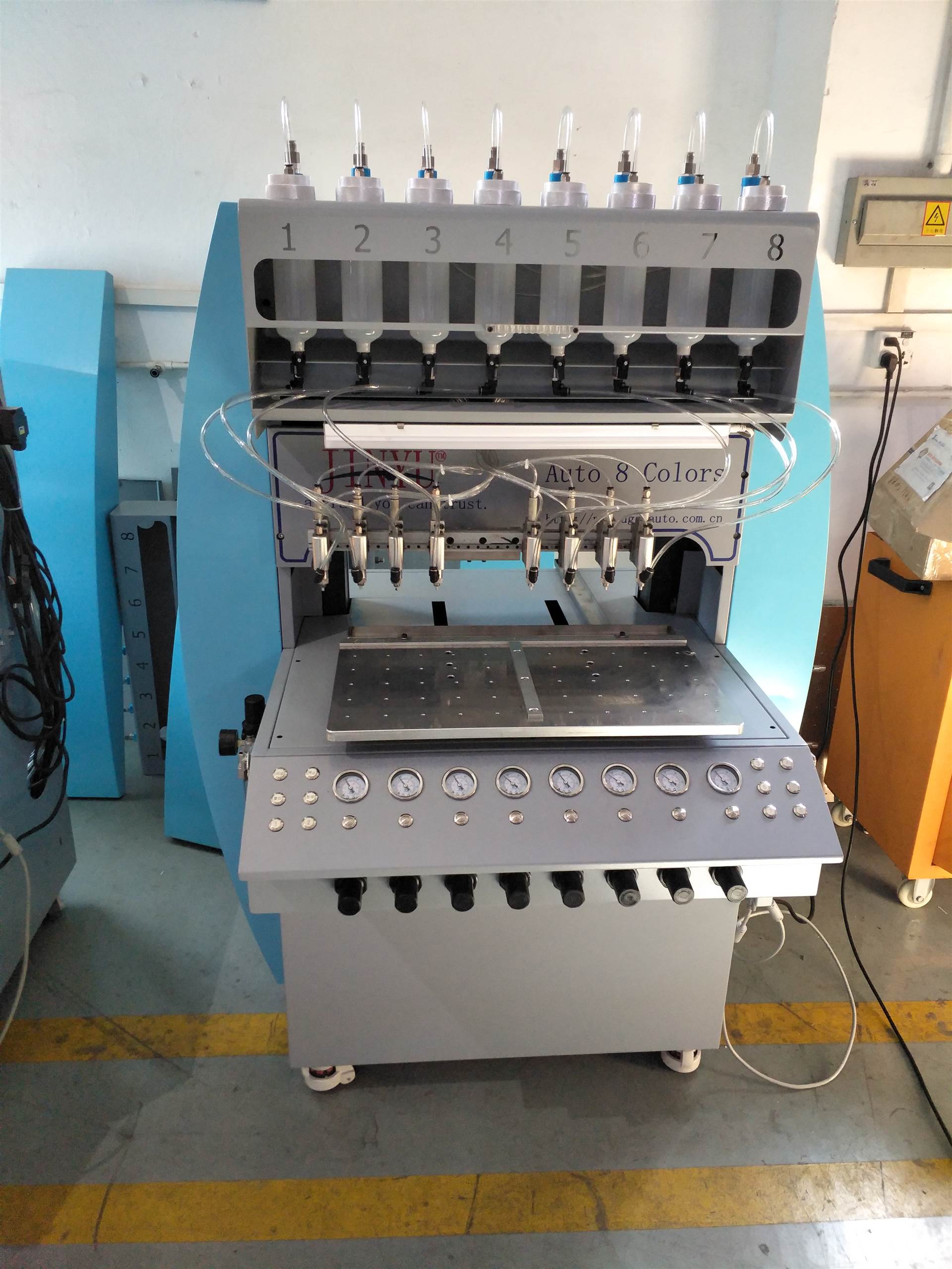 金裕jy-b01 全自动pvc胶章点胶机一机替代三四人