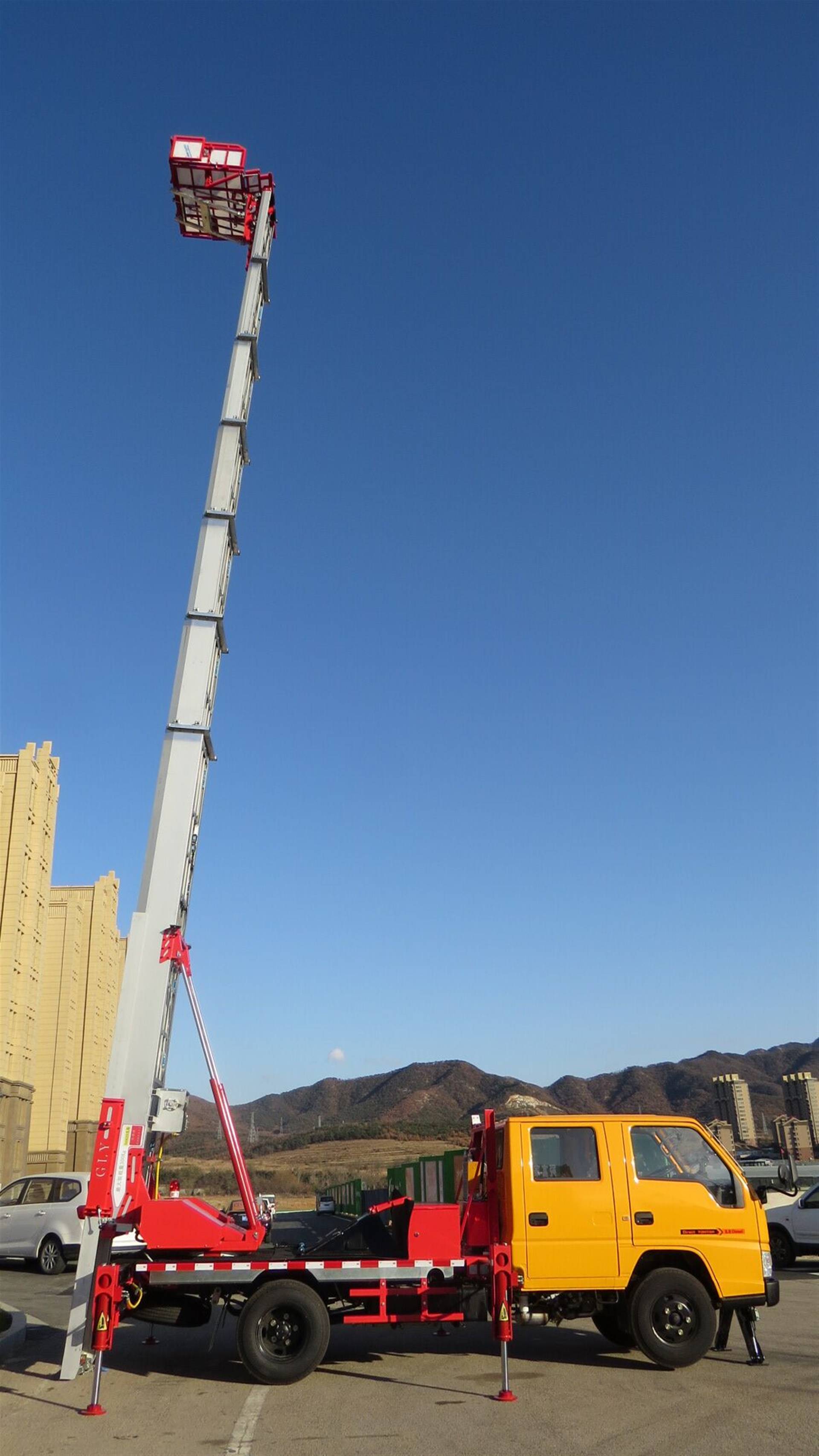 28米云梯车上料车高空搬运车租售