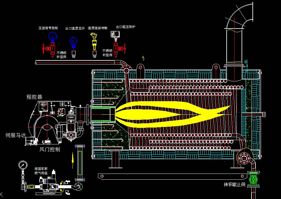 立式导热油炉结构图图片