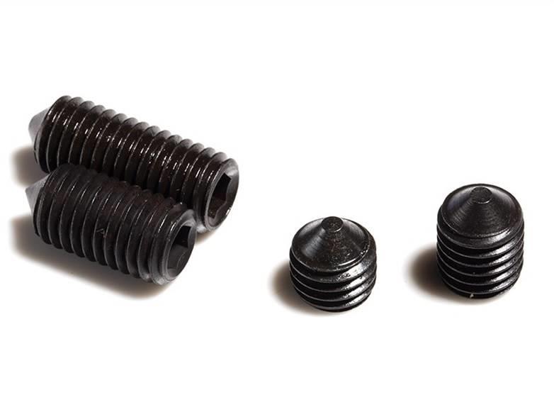 din914碳钢高强度发黑/内六角尖端紧定基米/304不锈钢内尖无头螺