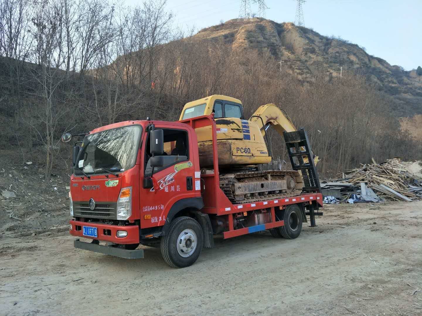 東風特商單橋挖機平板車廠家直銷價格蚌埠