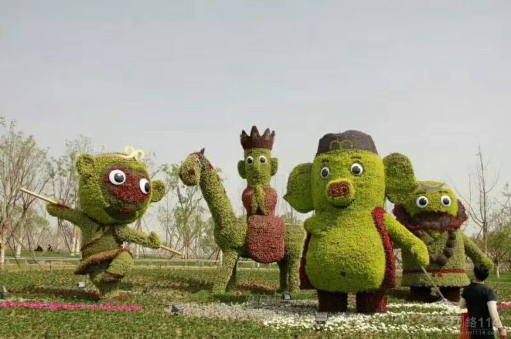 日照形态逼真植物草雕厂家仿真鲜活绿雕制作出售工厂