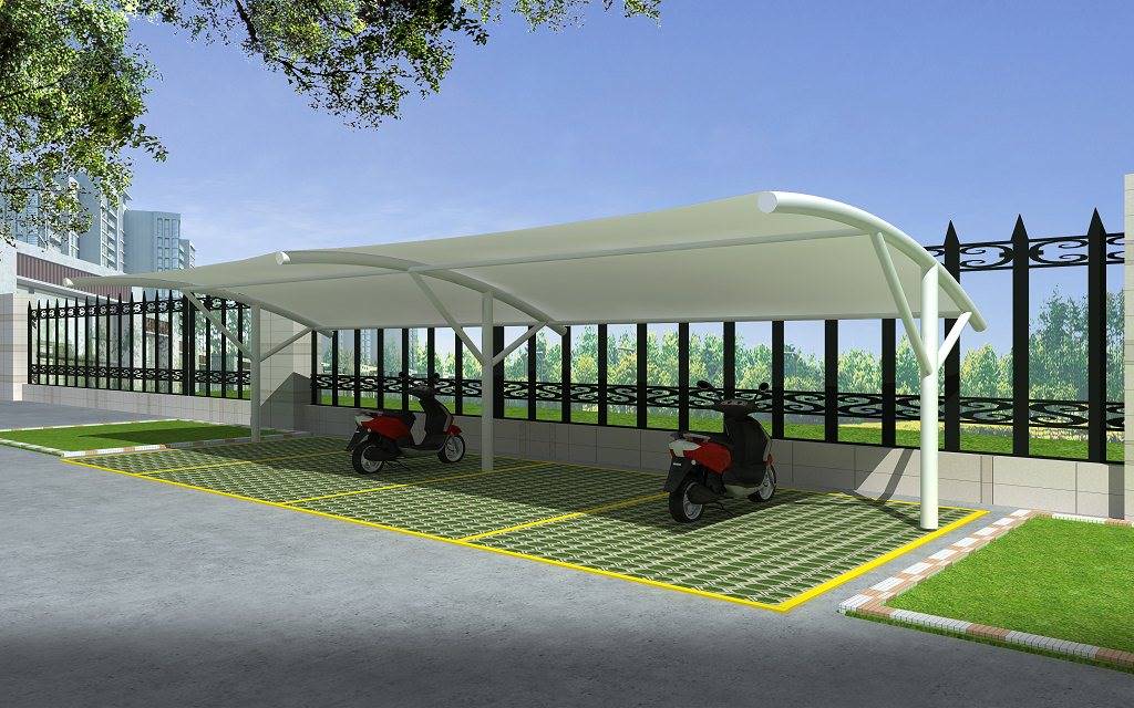 白银自行车棚制作,万域膜结构设计pvdf