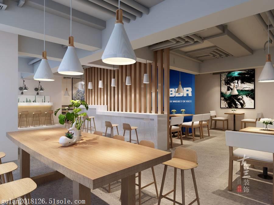 成都时尚简餐快餐厅设计成都快餐厅装修设计bbr牛腩饭