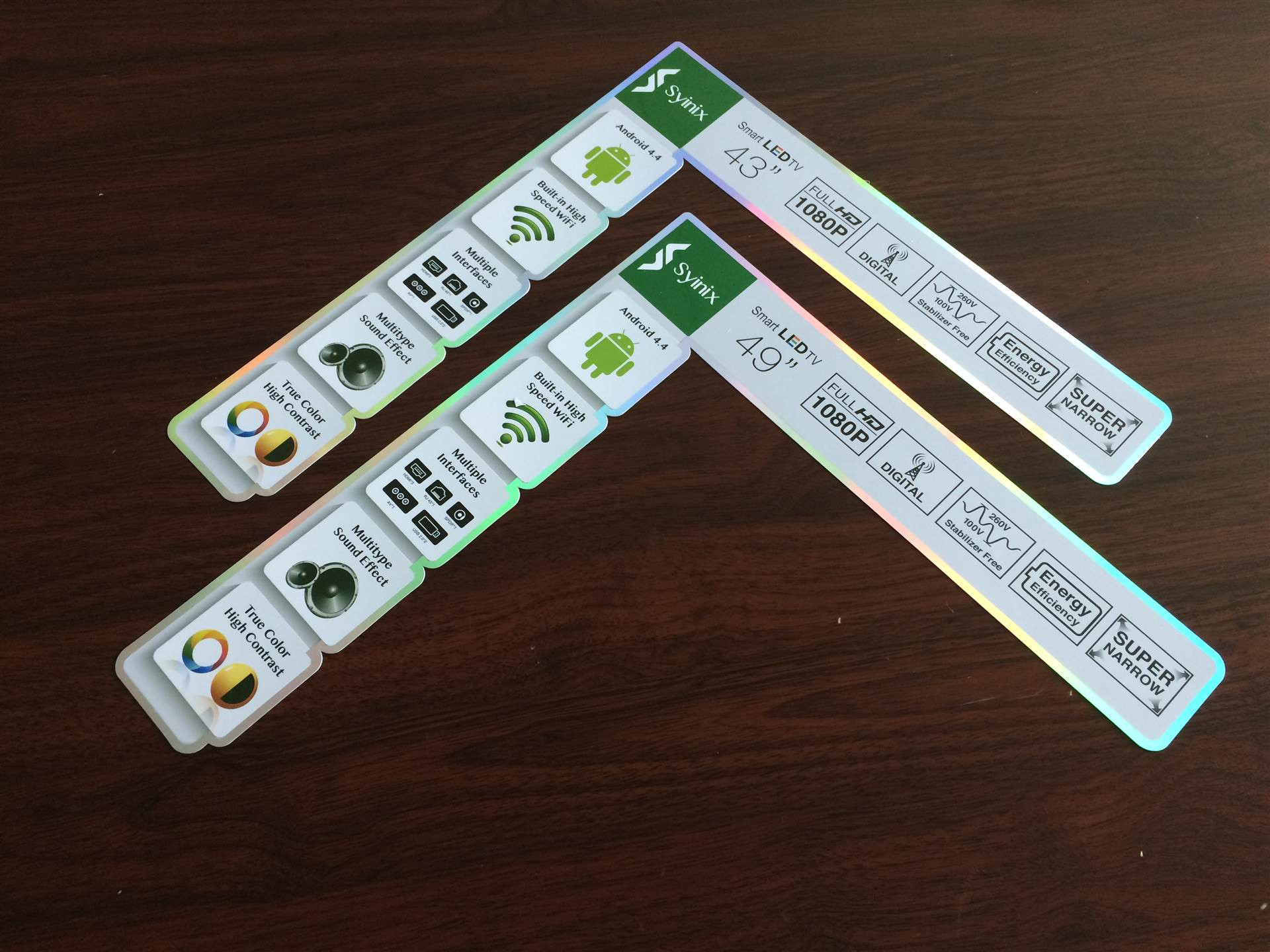 深圳厂家直销pvc镭射边机身贴