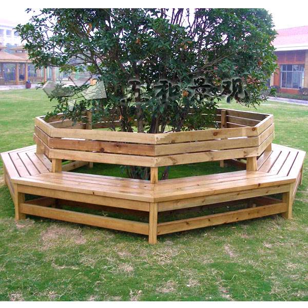 江城公园圆围树椅定制 采购塑木实木防腐木树围椅