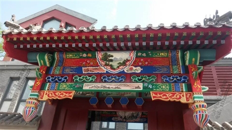 【古建筑門(mén)樓彩繪門(mén)臉彩繪門(mén)頭彩繪】?jī)r(jià)格,廠家,亭子