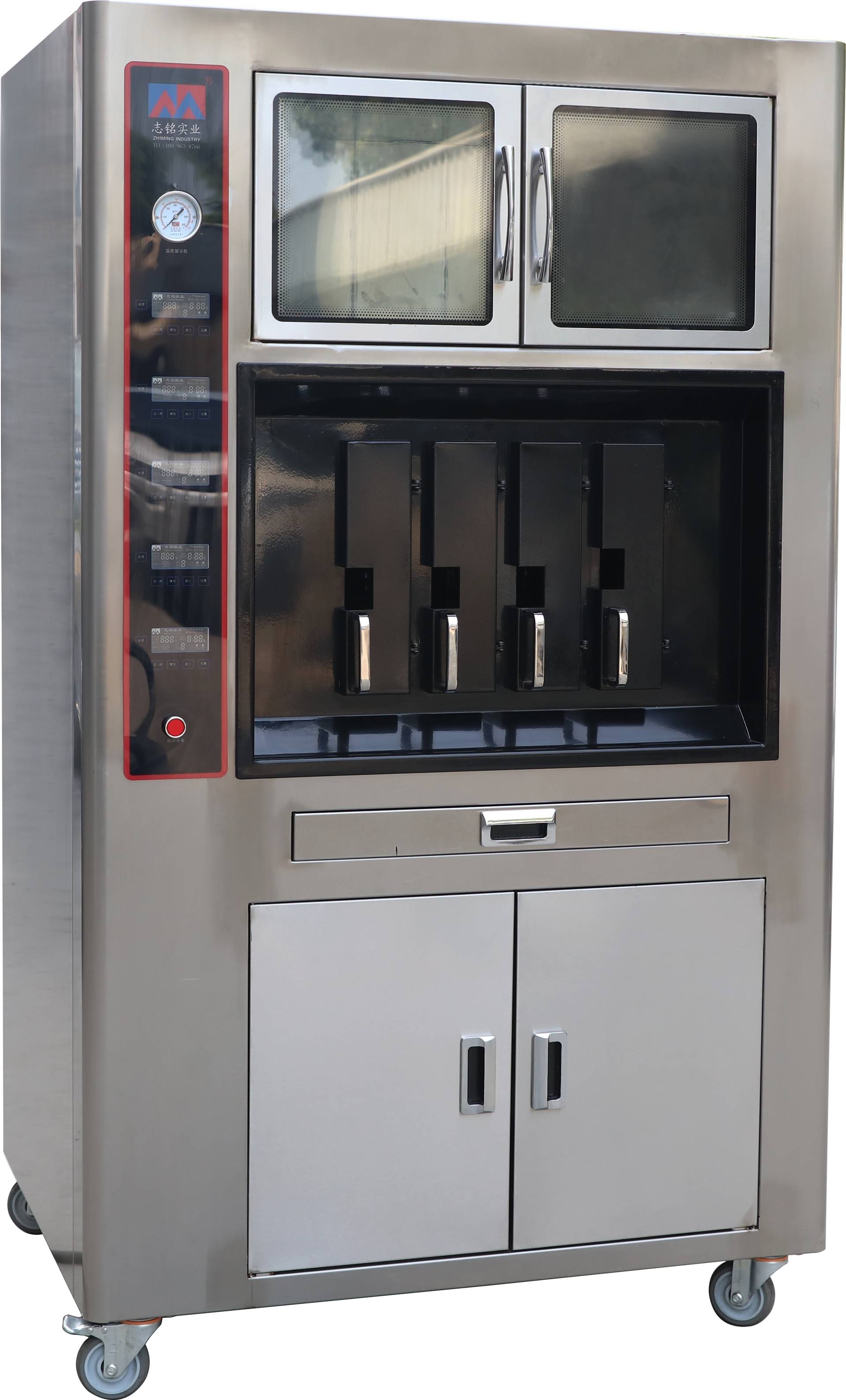 志铭商用智能电烤鱼炉4口,烤鱼机器,烤鱼设备