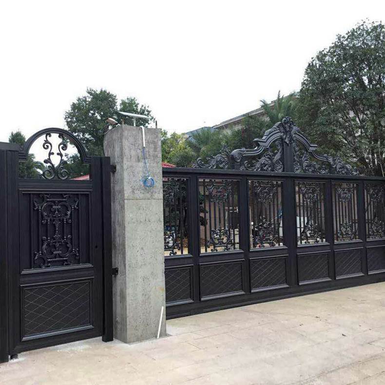 科飞迪别墅小区豪华铝艺庭院大门平开平移折叠门自动手动防盗门佛