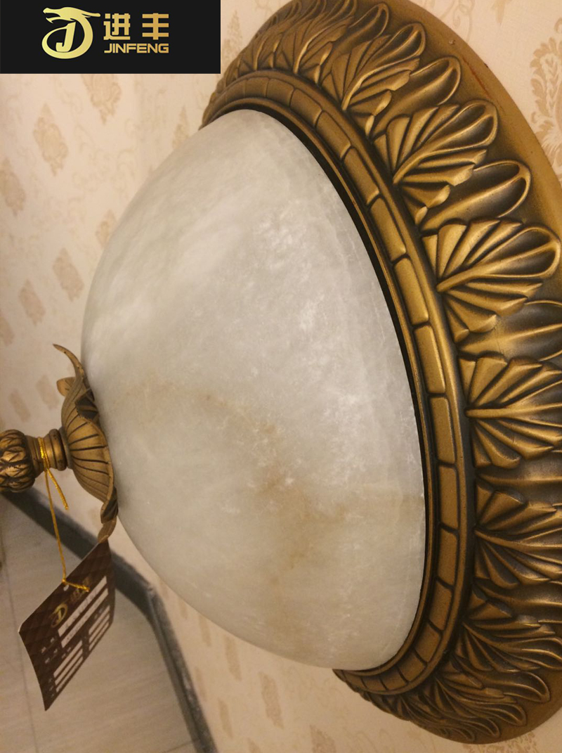 新品玄关云石灯罩复式楼过道卧室圆形阳台灯