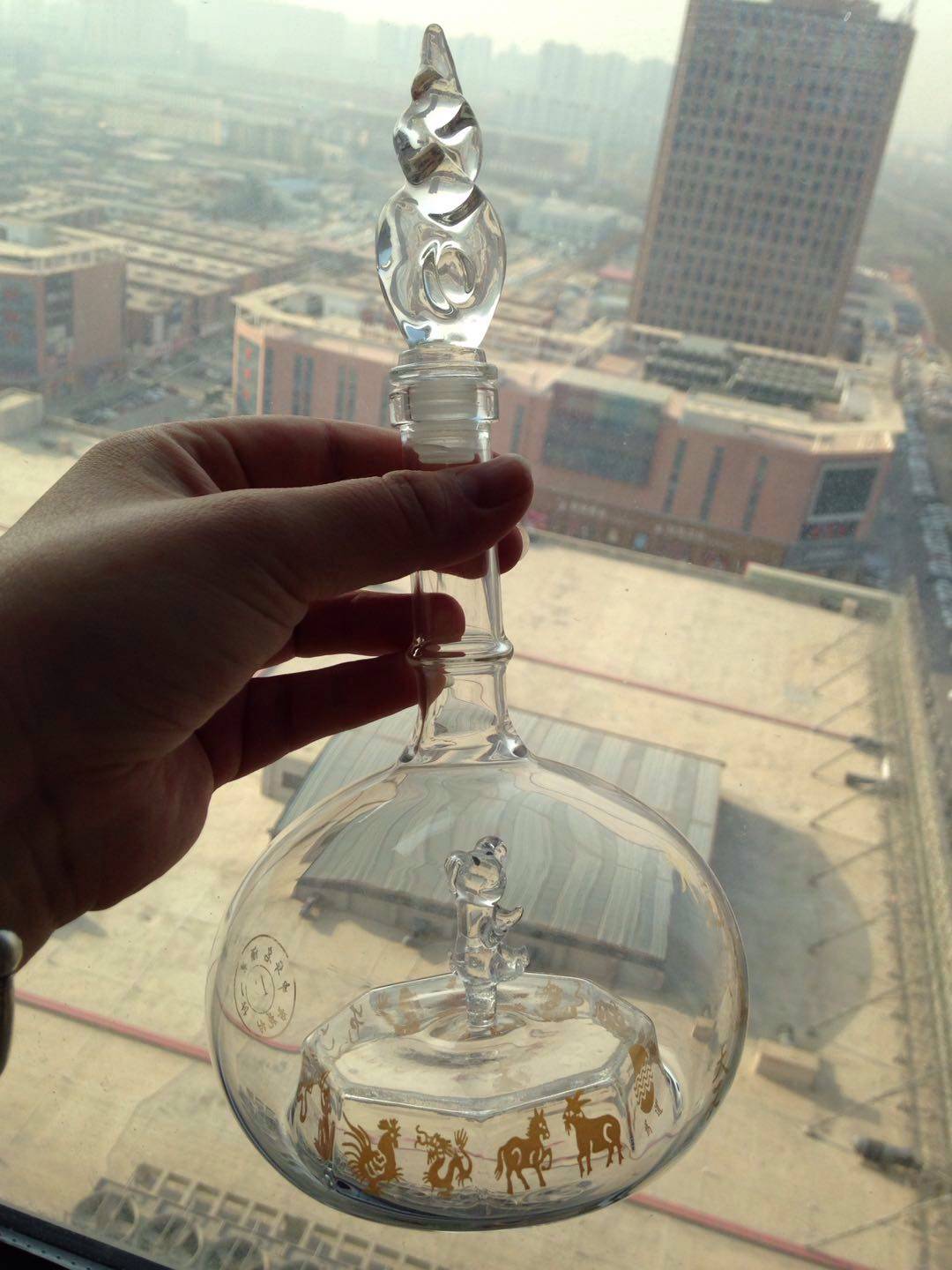 式神创意玻璃酒瓶工艺酒瓶吹制玻璃高鹏硅酒瓶个性酒瓶