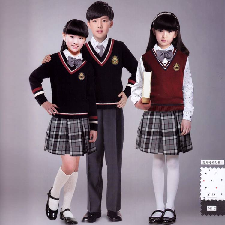 订做新款春秋装幼儿园教师园服 英伦风中小学生运动校服套装