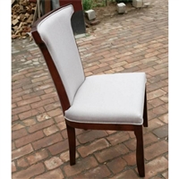 实木酒店椅餐馆成品白茬餐椅实木坐板软包椅宁津莱美家具