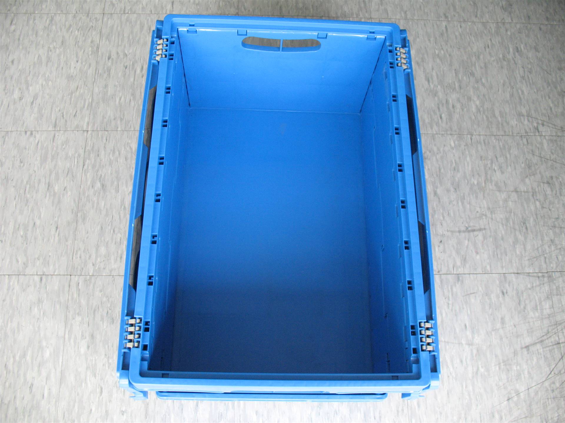 上海蓝色加厚折叠箱物流箱厂家