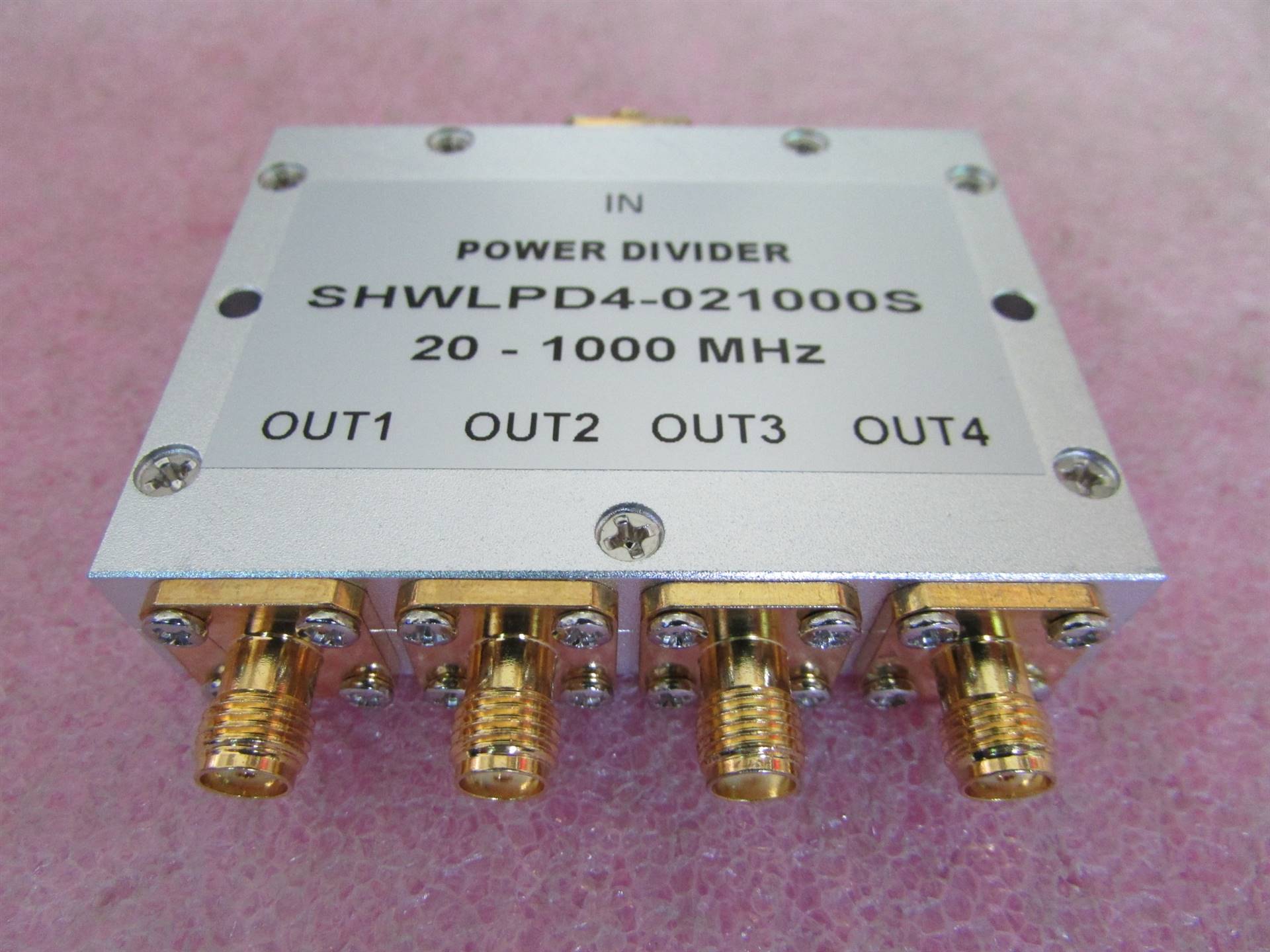 20-1000mhz 5w sma 射频微波同轴一分四功率功分器 频率可定做