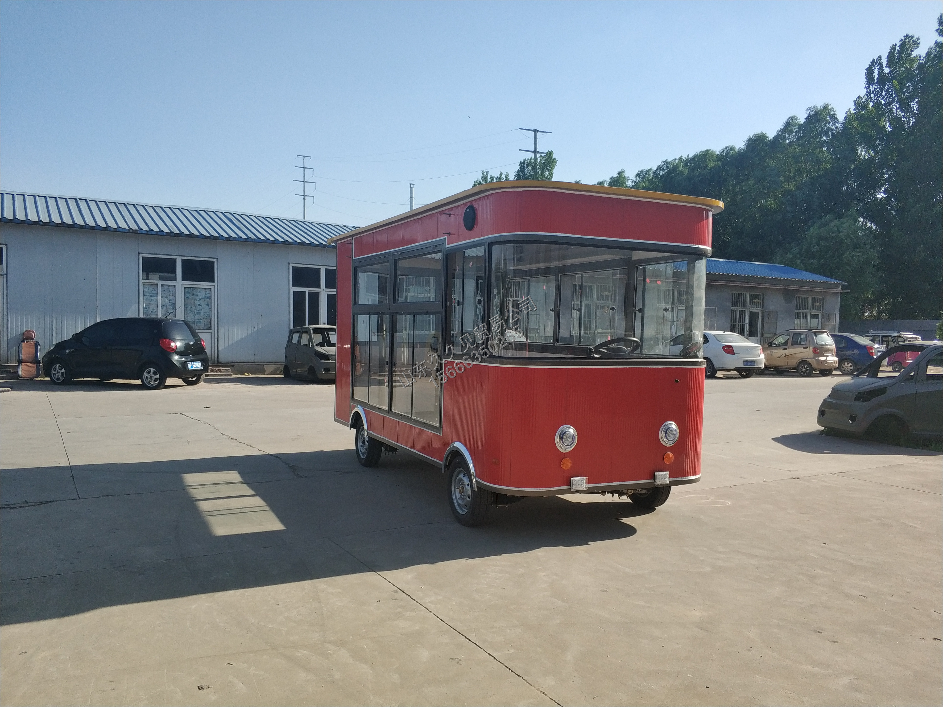 小吃車房車 電動四輪車 多功能快餐車