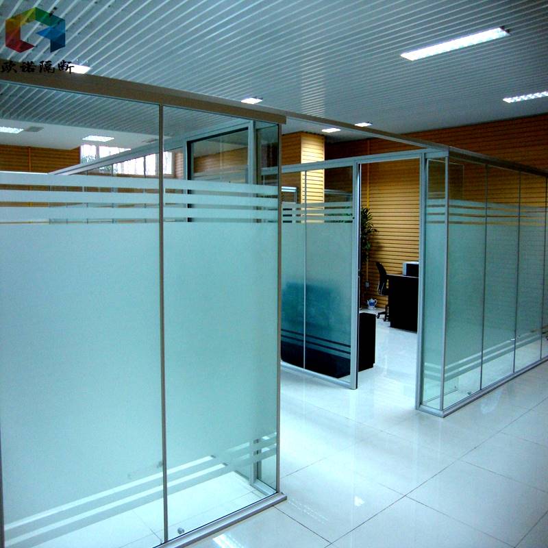 淄博办公室玻璃隔断墙高隔断 双玻内置百叶钢化玻璃隔音墙
