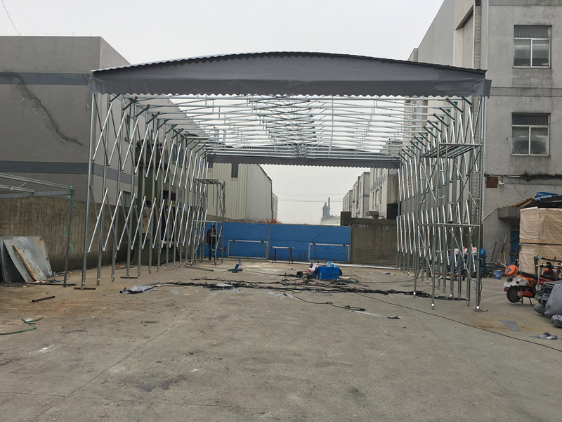 上海金山区大型工厂推拉雨篷移动伸缩雨棚