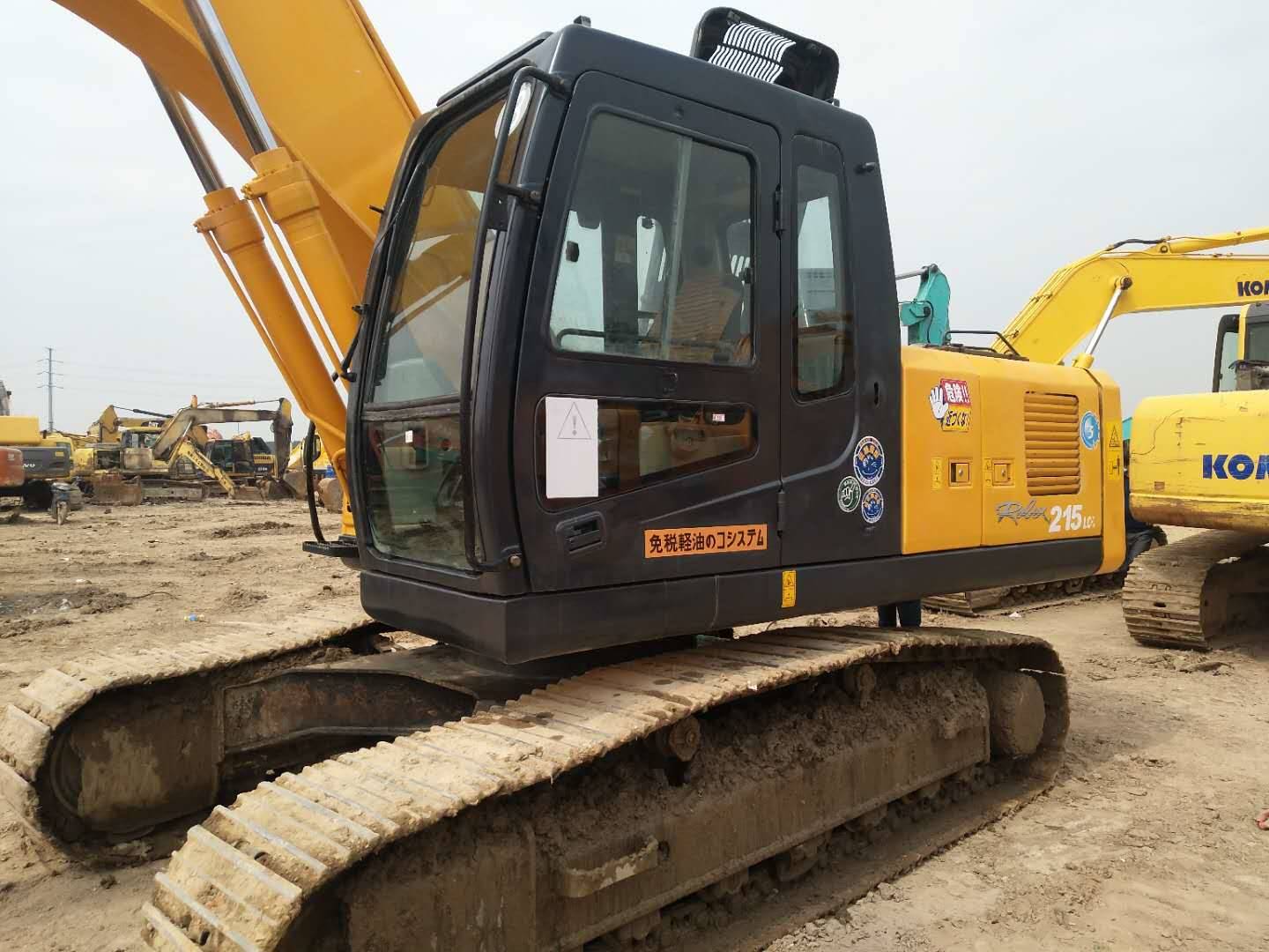 9成新二手挖掘机现代215中小型挖掘机三大件质保包送