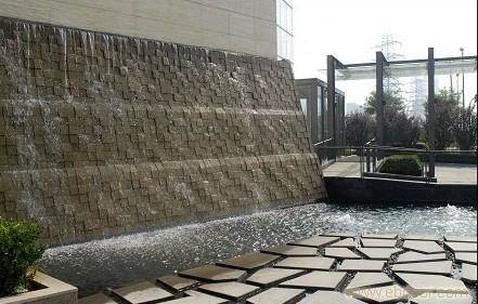 长沙别墅会所庭院水幕墙设计施工