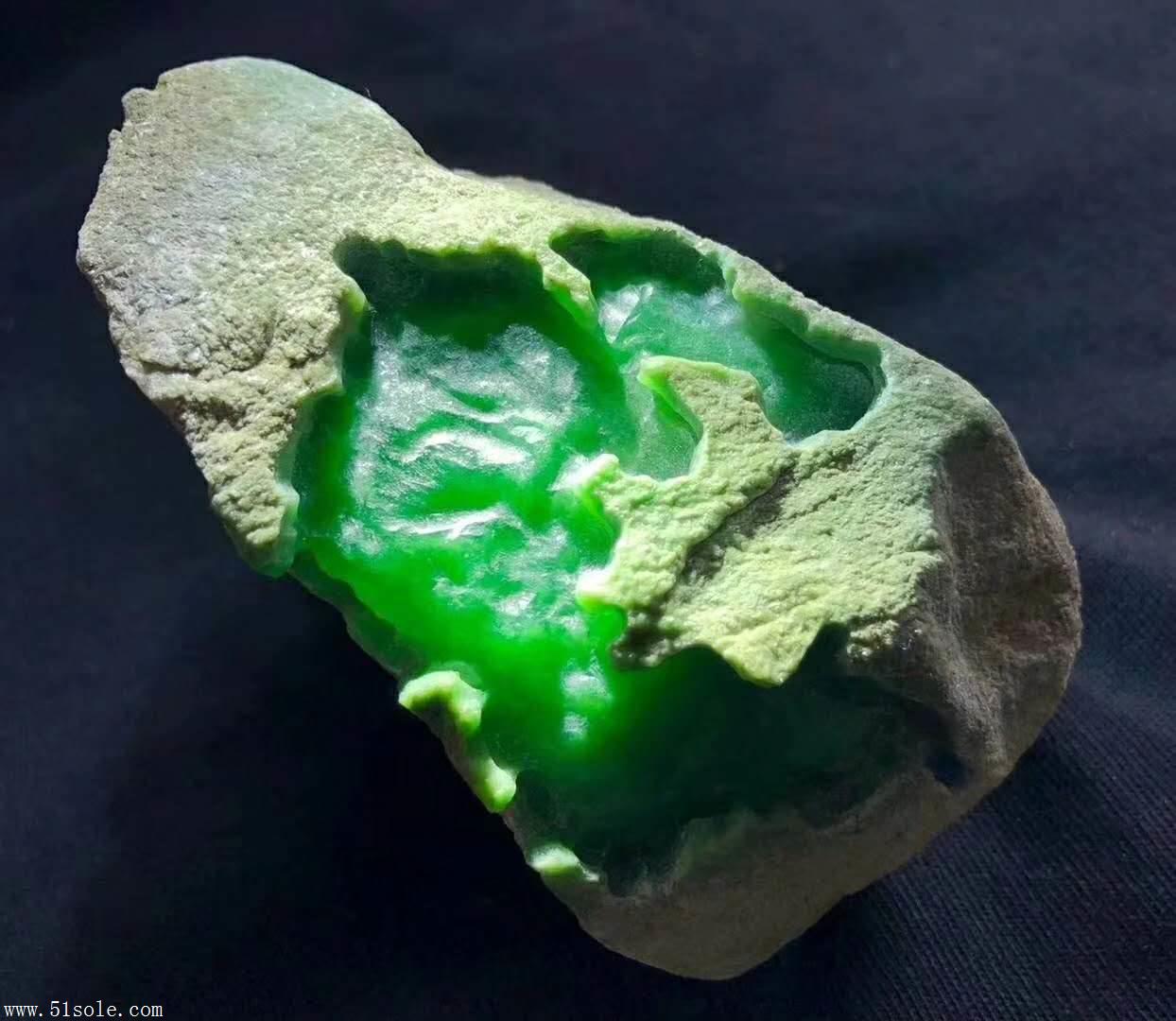 帝爱翡翠帝王绿收藏料