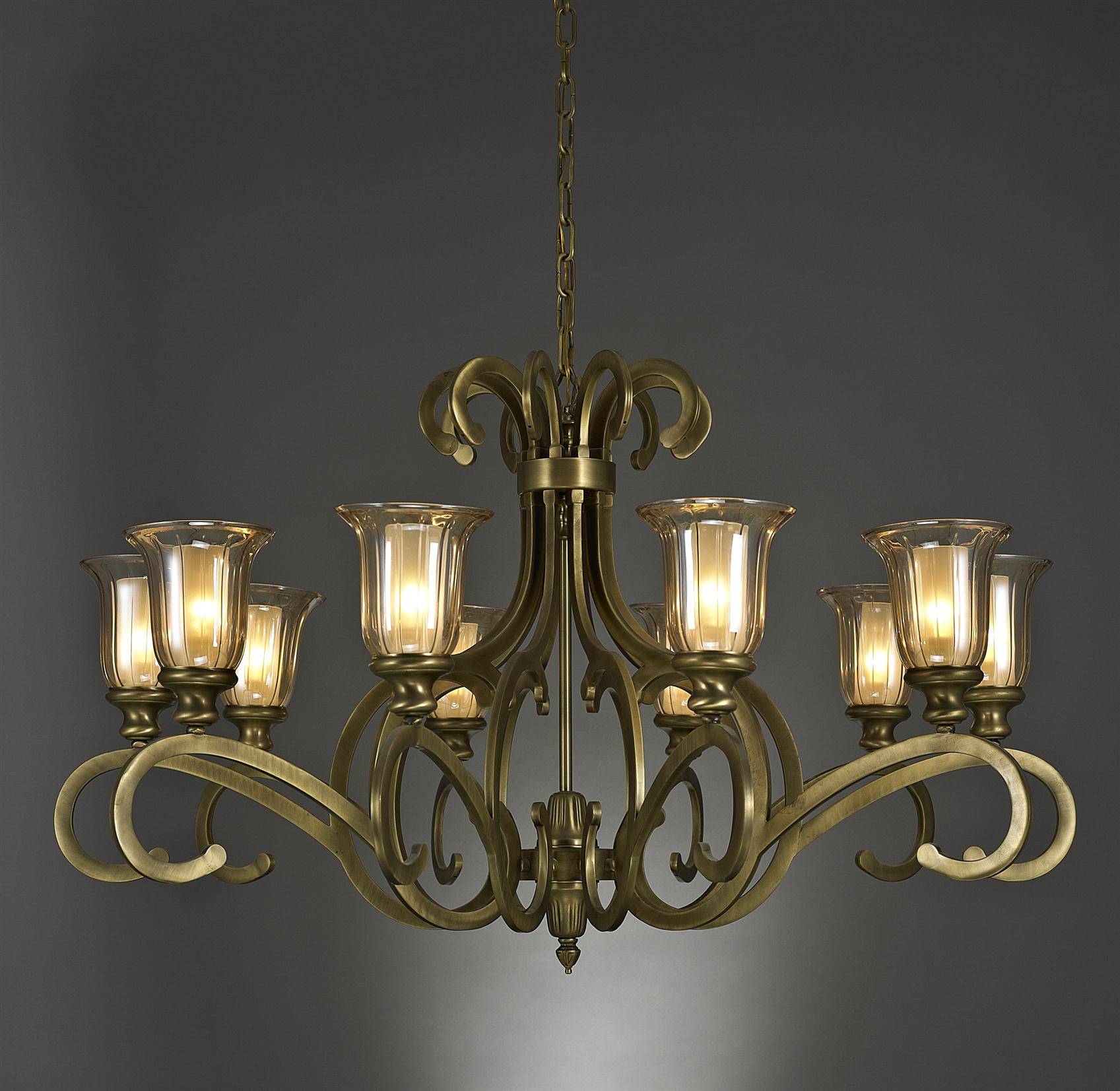 定制家居豪华全铜吊灯 酒店 会所大型多头吊灯