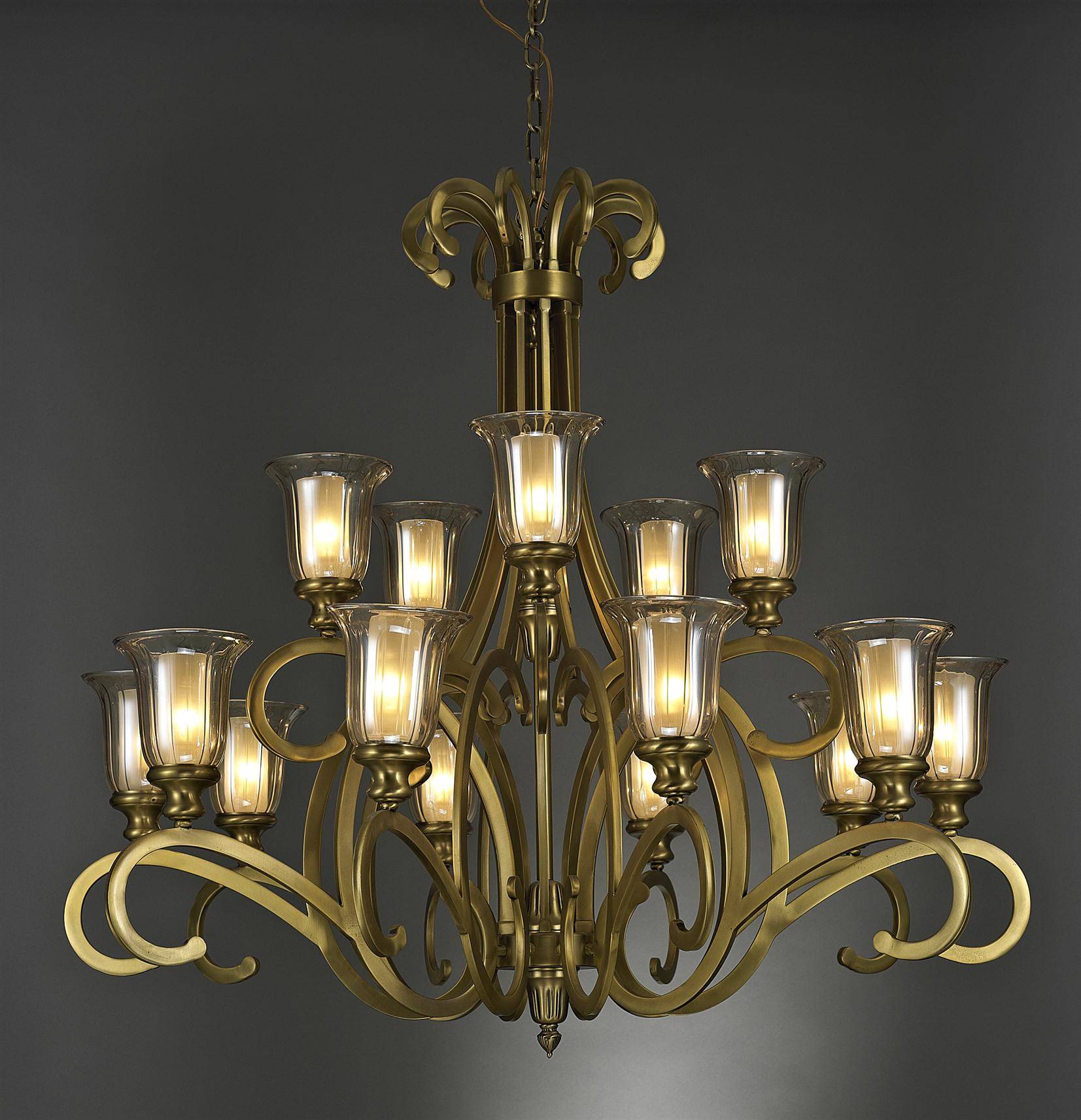 定制家居豪华全铜吊灯 酒店 会所大型多头吊灯