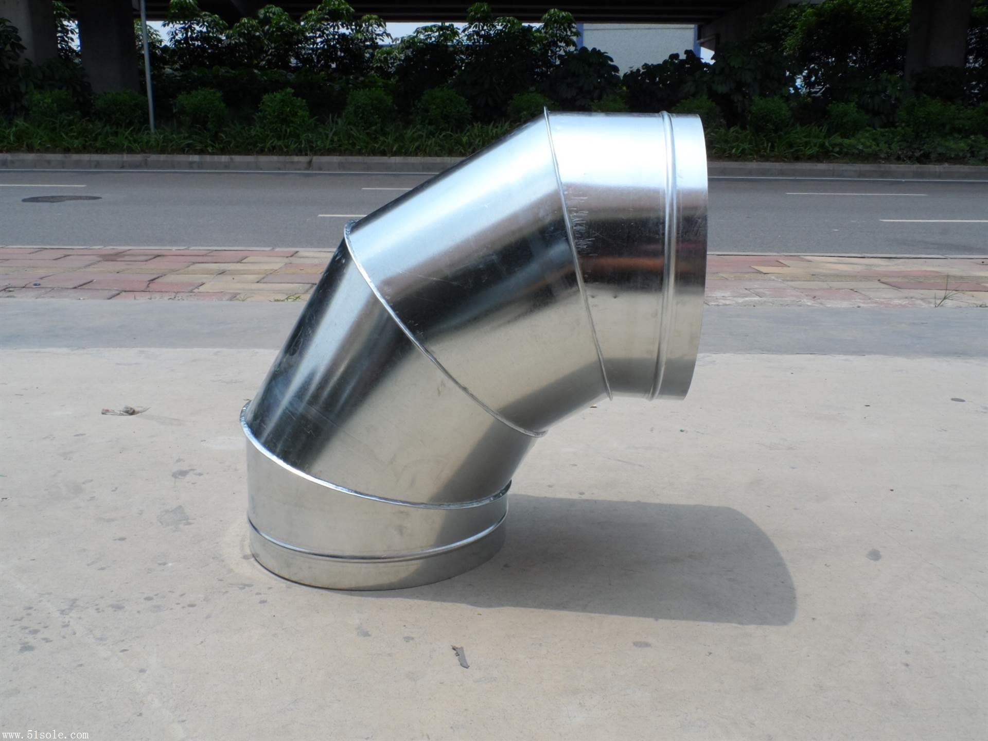 白铁镀锌螺旋风管加工圆形通风管道镀锌风管制作排烟管风管设