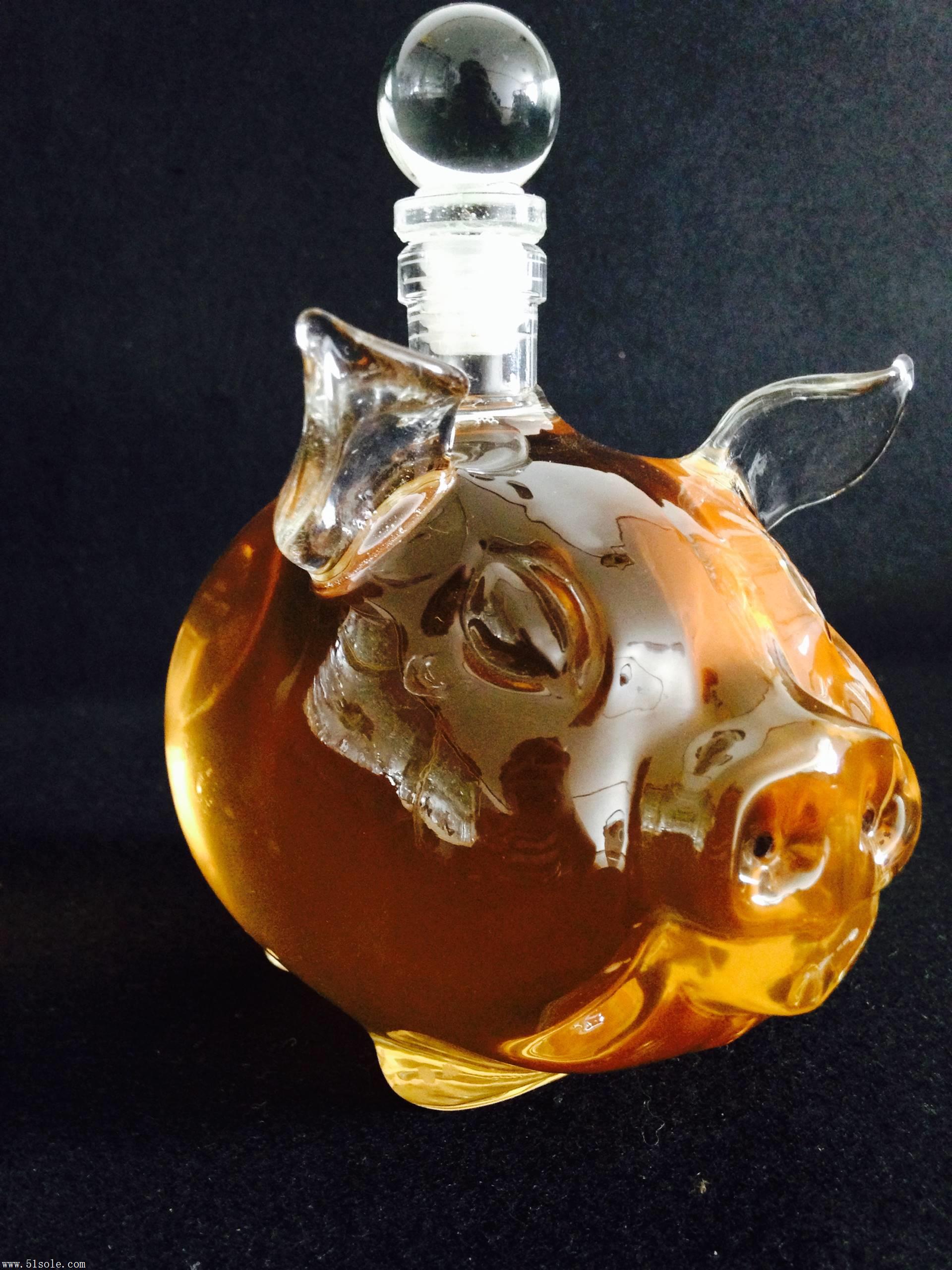 1斤装猪猪酒瓶空心猪玻璃酒瓶动物猪白酒瓶创意猪酒瓶异形玻璃酒