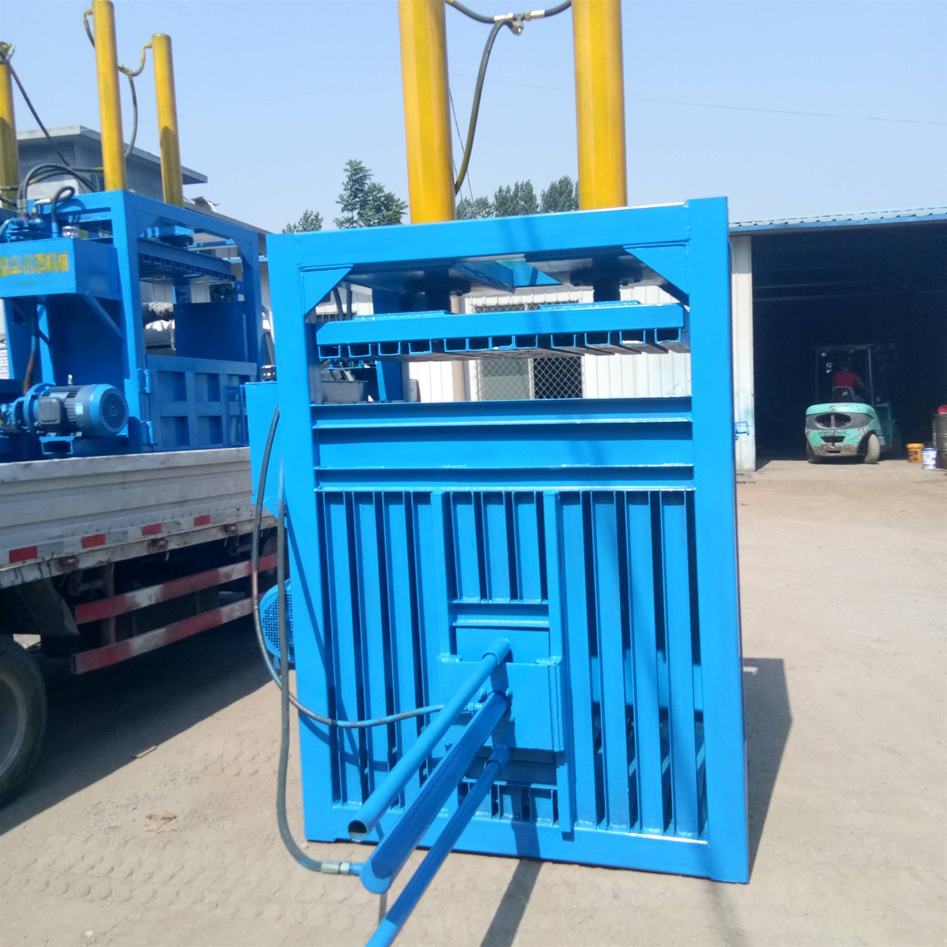 加工定制半自动液压打包 立式 10吨废纸打包机 编织袋液压打包机