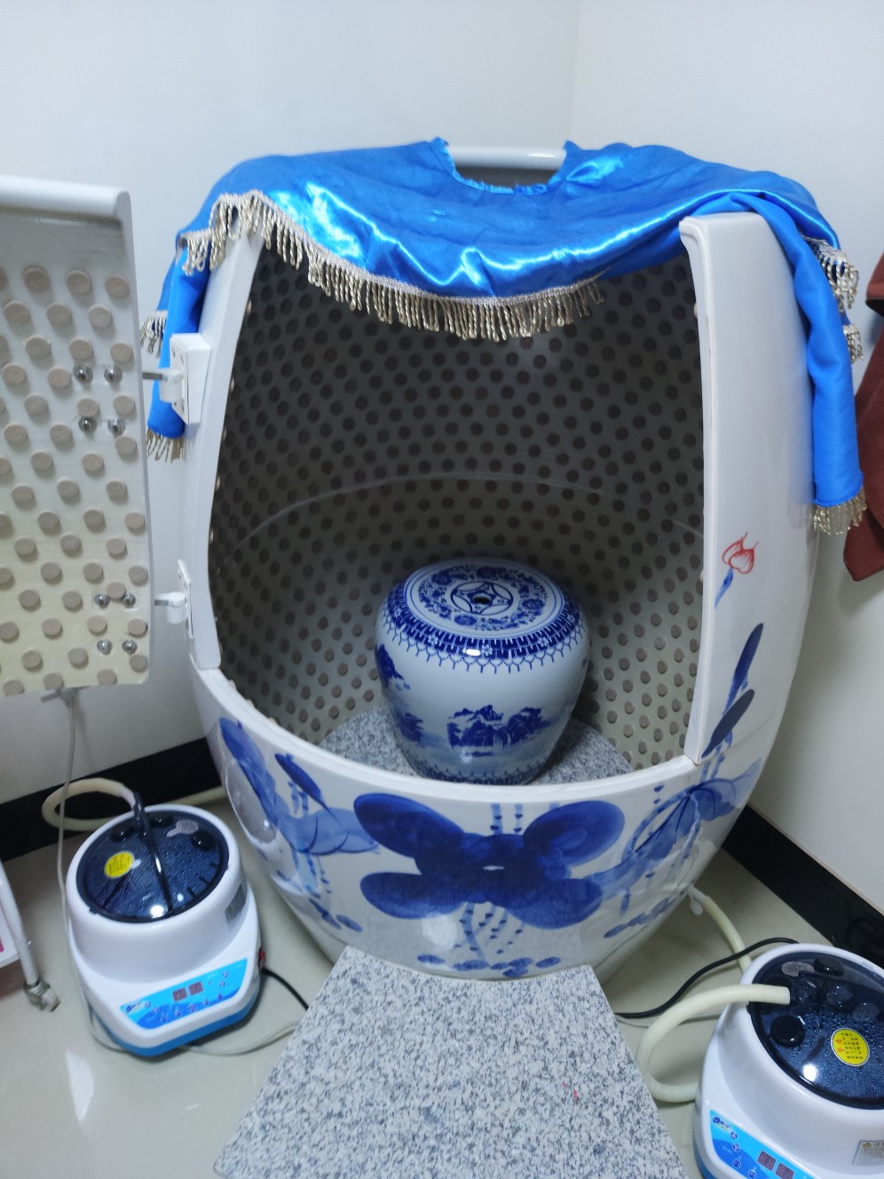 圣菲活瓷能量养生缸 陶瓷汗蒸养生翁