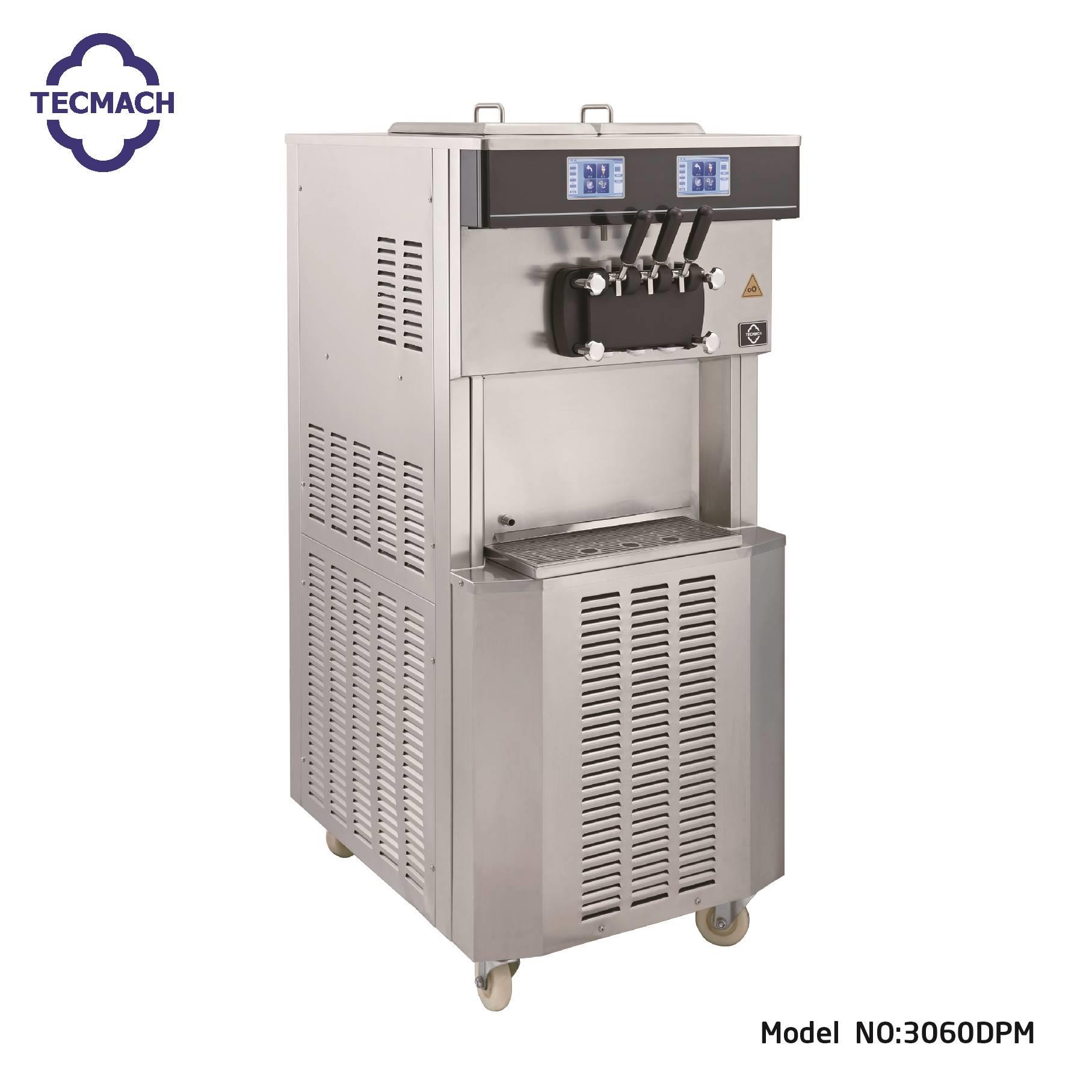 青岛益达sicm3060dpm三种口味立式全自动冰淇淋机