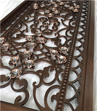 小康家居装饰铝板雕刻屏风 ，铝艺屏风
