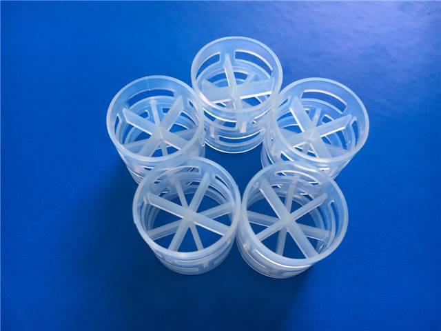 车间生产日本大金pfa塑料鲍尔环填料型号dn38数量85万只