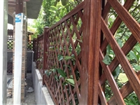 花园围栏，别墅庭院栅栏，仿木铝合金栅栏