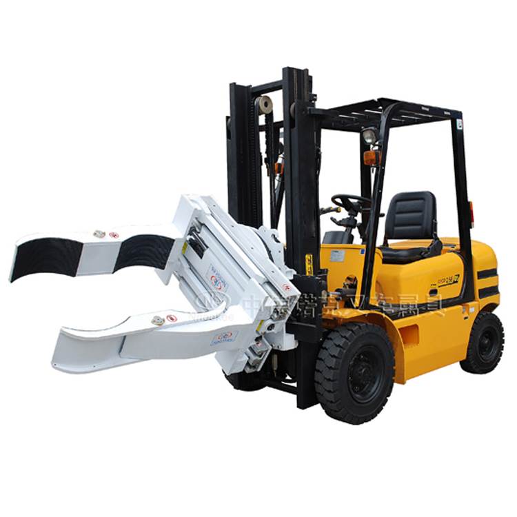 化工桶搬运叉车抱夹 抱箍式油桶叉车桶夹 360度旋转叉车抱桶夹