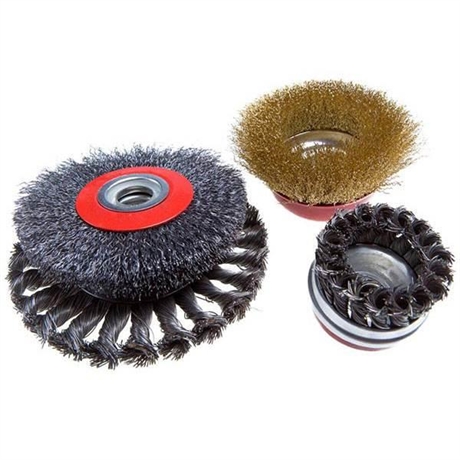 气动工具抛光机钢丝轮,打磨去毛刺钢丝盘刷