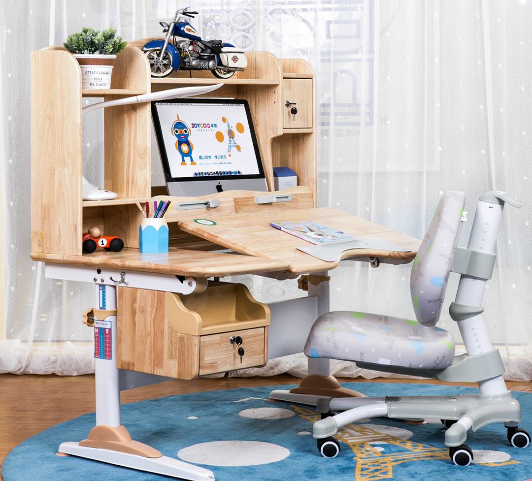 实木学习桌,多功能学习桌椅,儿童专用书桌
