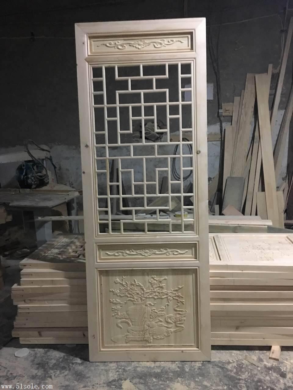 仿古木门中式花格镂空木门精雕门