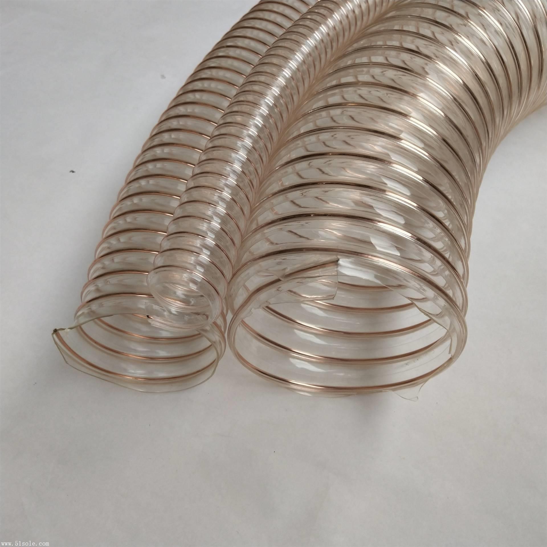 润宁耐高温抗老化透明pu钢丝伸缩软管