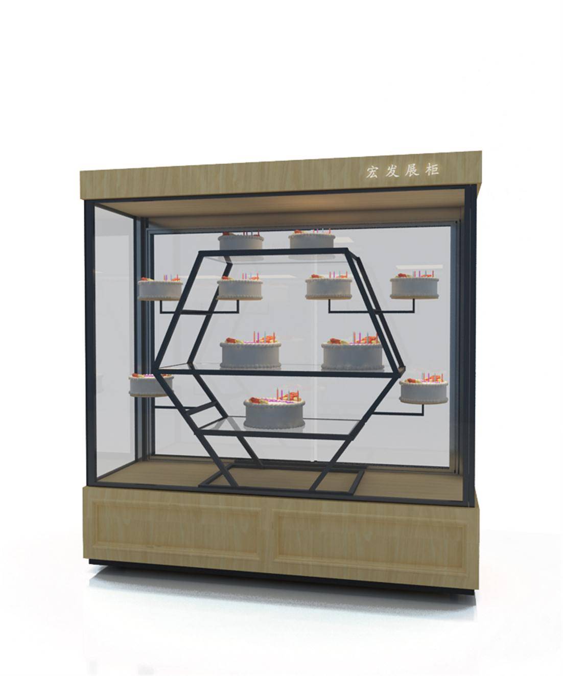 宏发展柜蛋糕模型柜蛋糕样品展示柜蛋糕展示柜厂家