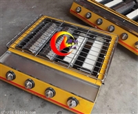 大六头加宽燃气烧烤炉,烤扇贝烤生蚝烤海鲜烧烤炉,烤鸭脖烧烤炉