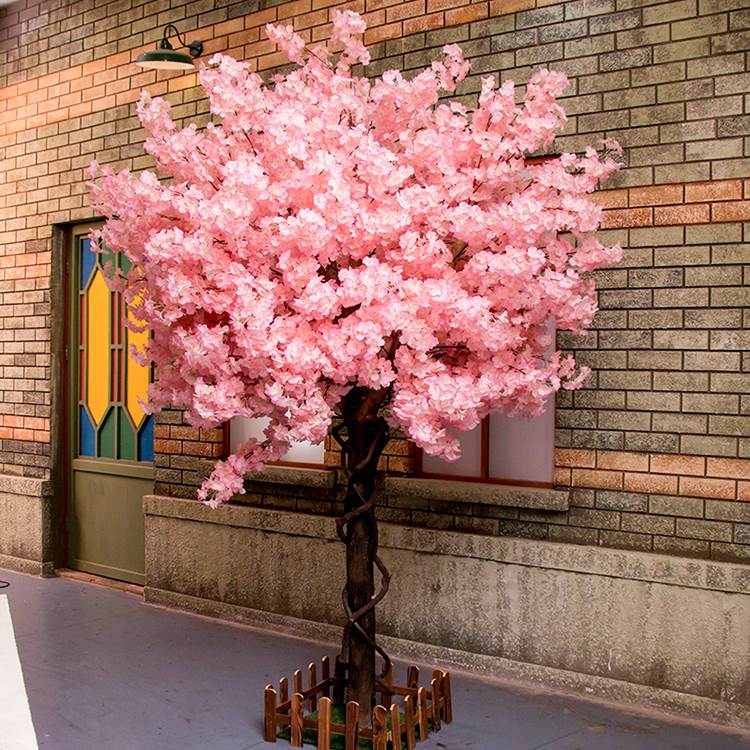 仿真樱花树 假树 客厅落地摆件植物 婚庆室内装饰大树 仿真桃花树